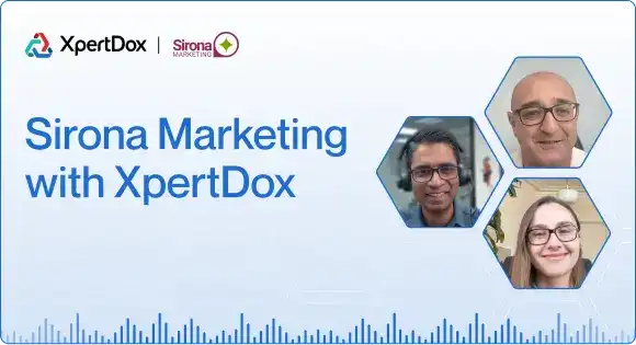 Podcast thumbnail for the XpertDox episode on Building Healthcare AI Solutions, featuring the guest speaker and hosts.