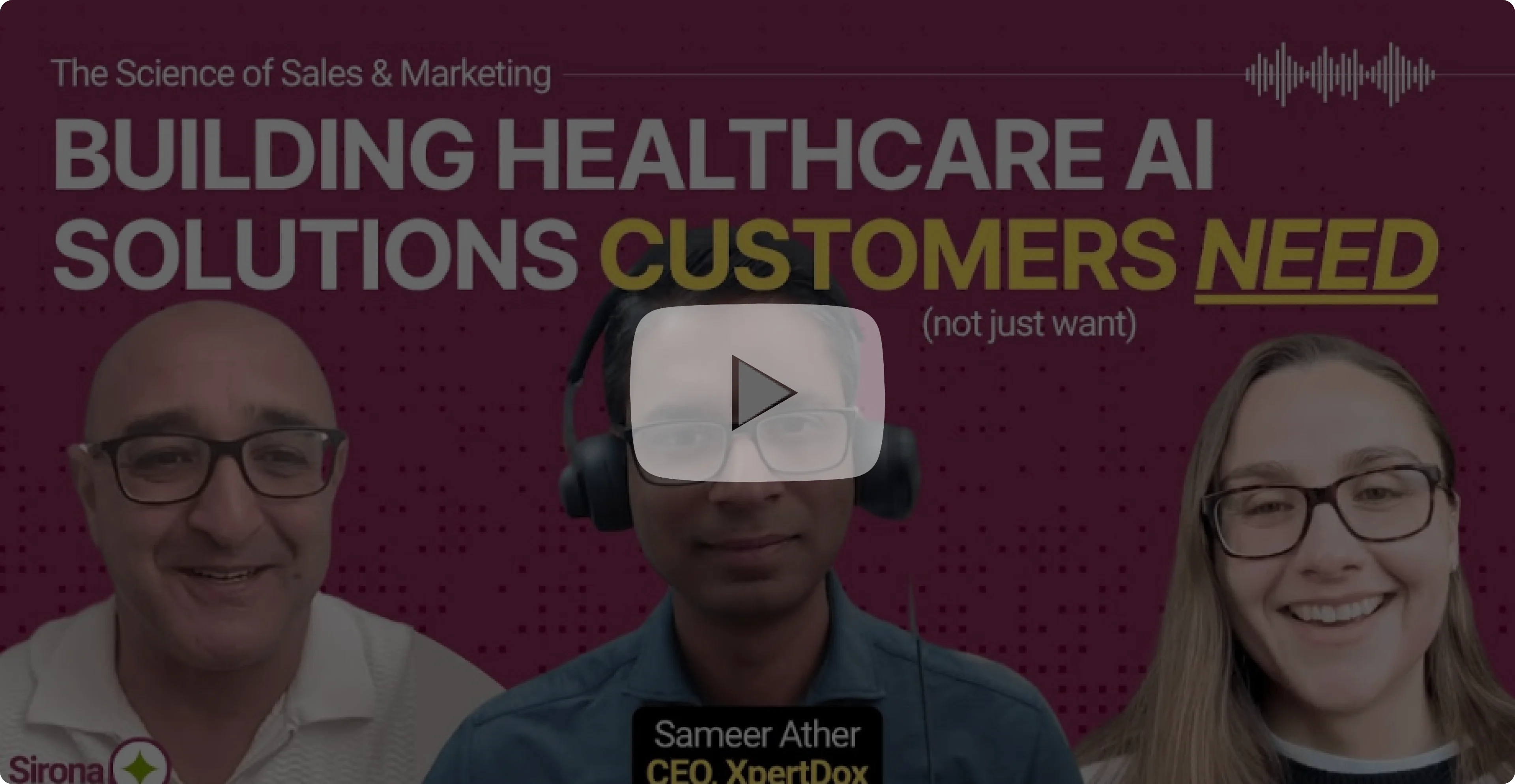 A three-way video call screenshot from the podcast. On-screen text reads: ‘WE WERE WILLING TO LET GO OF AN IDEA AND A PRODUCT IF WE WERE NOT ABLE TO SCALE FAST’.