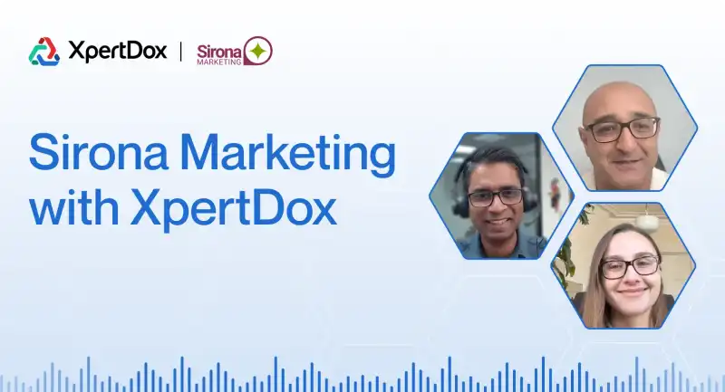 Sirona-Marketing-Podcast-Building-Healthcare-AI-Solutions-XpertDox Podcast thumbnail for the XpertDox episode on Building Healthcare AI Solutions, featuring the guest speaker and hosts.